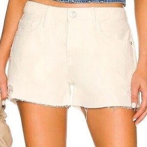 648D FRAME Le Grand Garcon High Waist Cutoff Denim Shorts